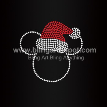 Cartoon Mouse Rhinestone Iron On Heat Transfer